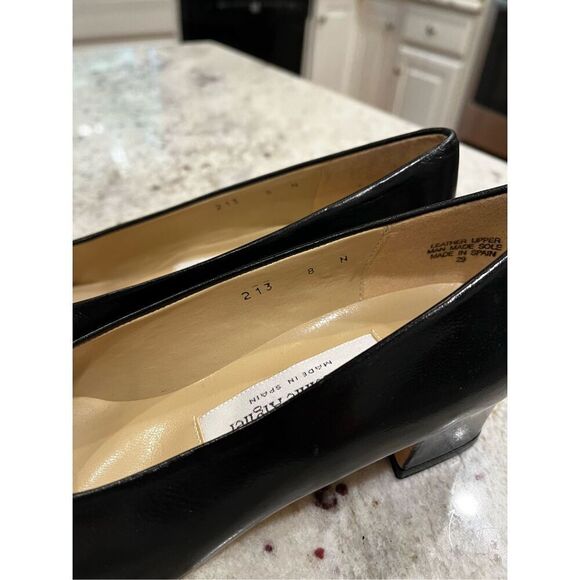 Etienne Aigner Savannah Black Leather Low Heel Sz 8N NWT - Picture 5 of 7